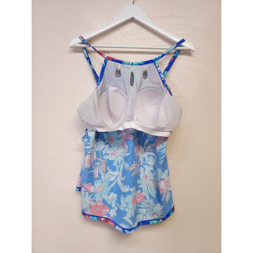 St Johns Bay Tankini Size 20 W Swim Shirt Womens Floral Summer Swimming Tank Top - Picture 9 of 10